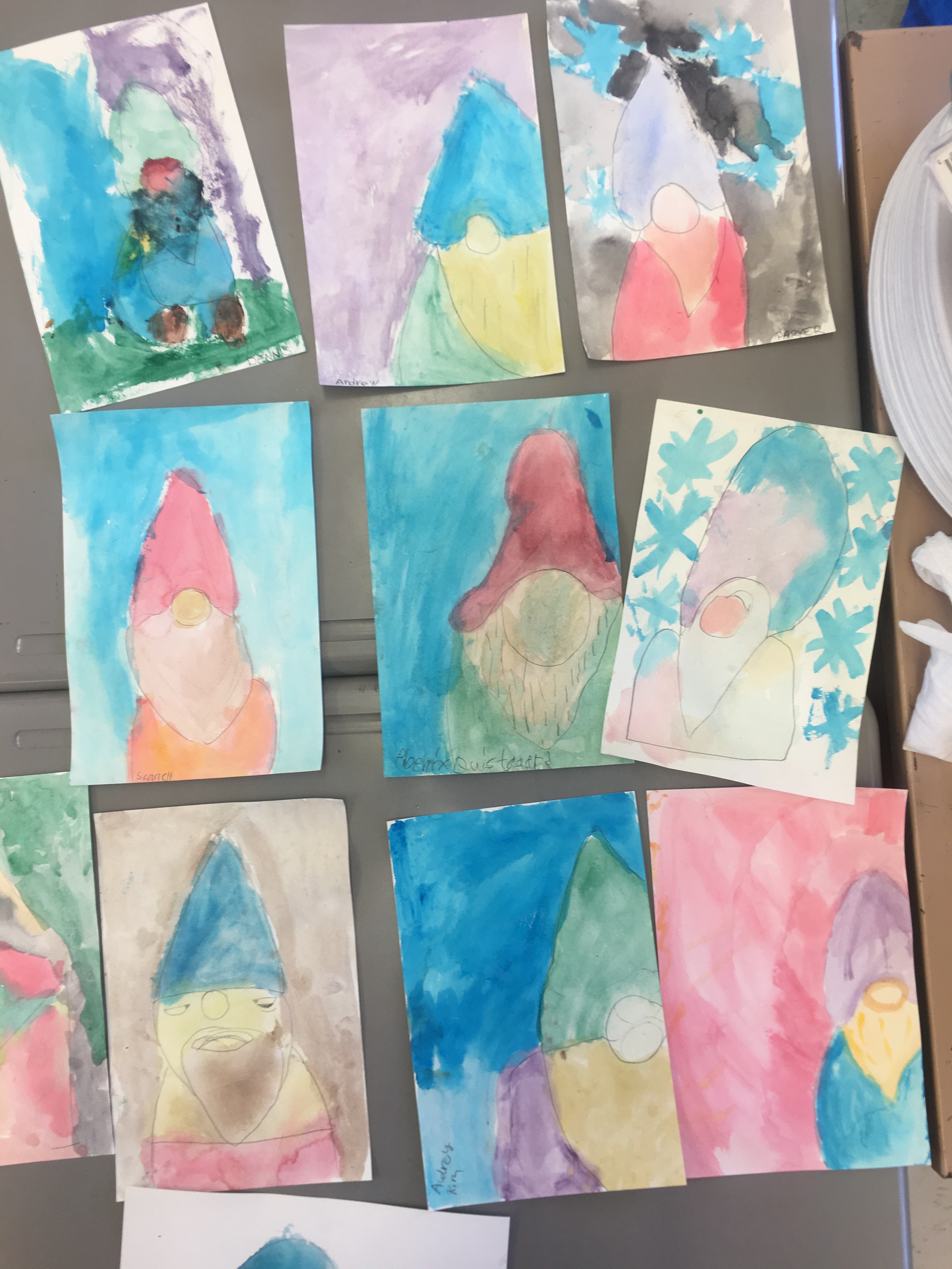 children's watercolor gnomes
sofia's workshop